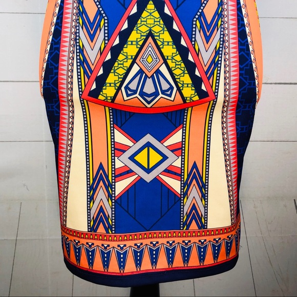 Forever 21 Geometric Print Bodycon Dress Size XS - Picture 2 of 9